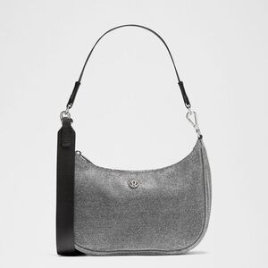 NWTS lululemon glitter city essentials bag 3L silver/grey